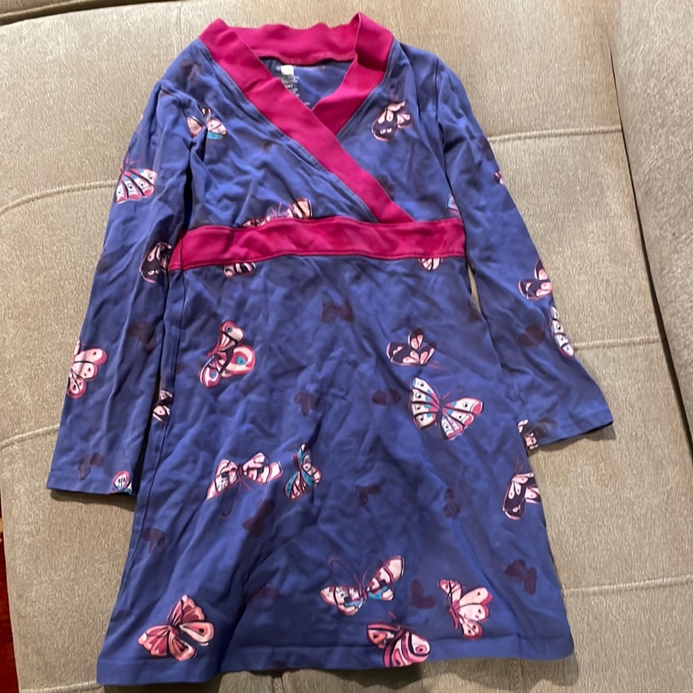 Tea Collection 6 cotton pattern dress purple pink
